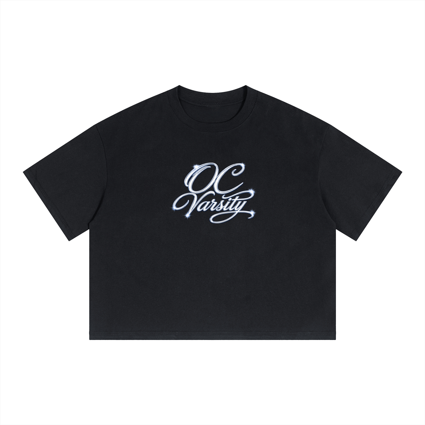 OC Varsity shiny - adult unisex Boxy Drop Shoulder Crop T-Shirt