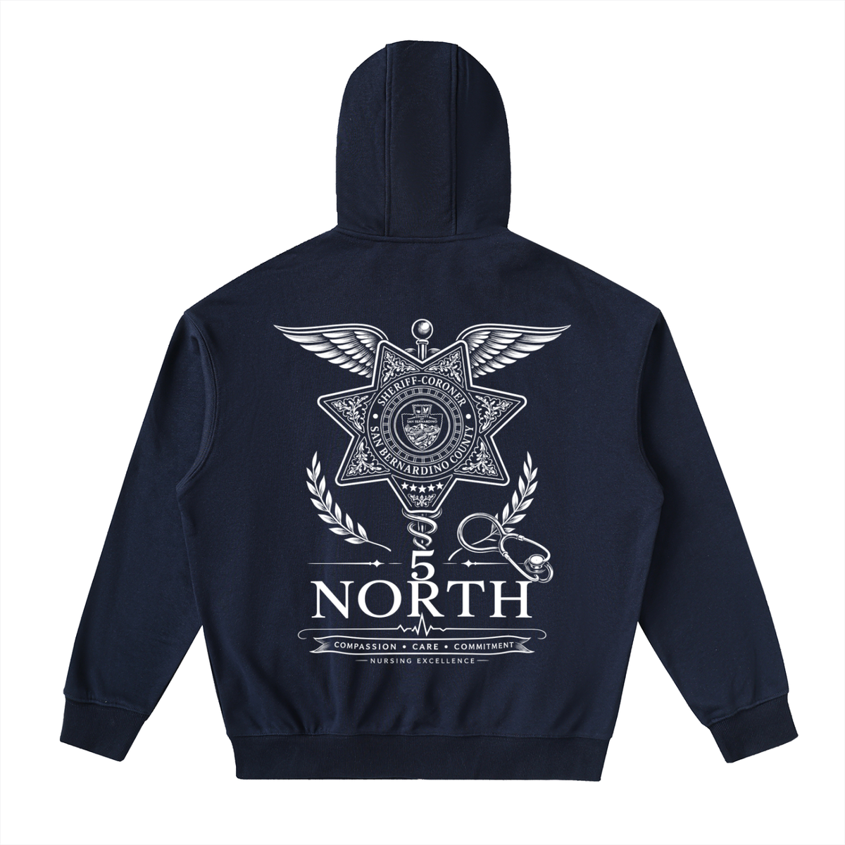 5 North- adult unisex Drop Zip Up Hoodie