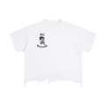 Betty smile now cry later OC VARSITY- adult unisex Vintage Wash Boxy Distressed Hem T-Shirt