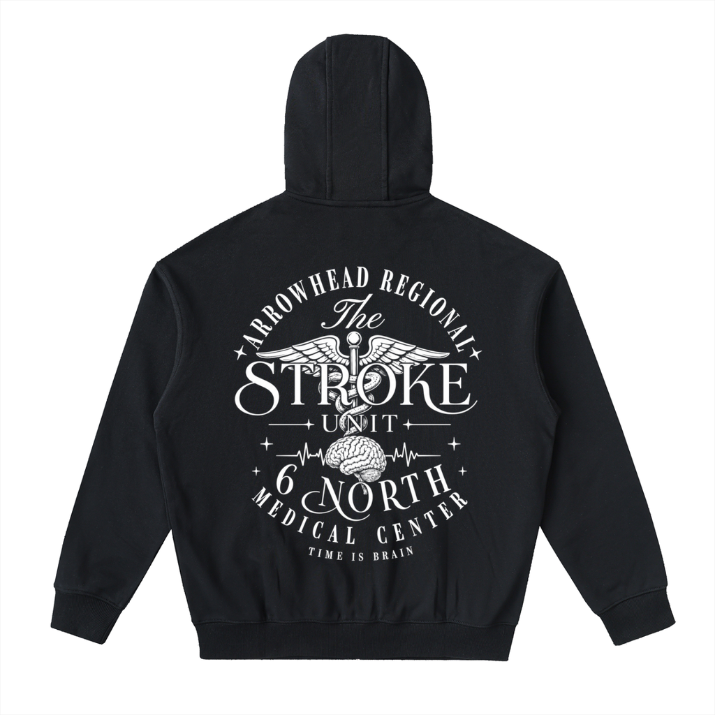 6 North white lettering- adult unisex Drop-Shoulder Zip Up Hoodie