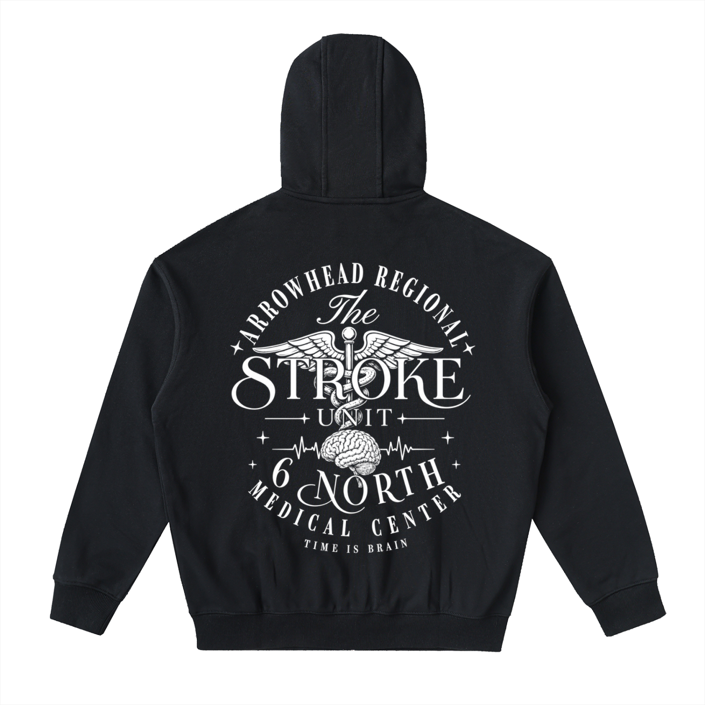 6 North white lettering- adult unisex Drop-Shoulder Zip Up Hoodie