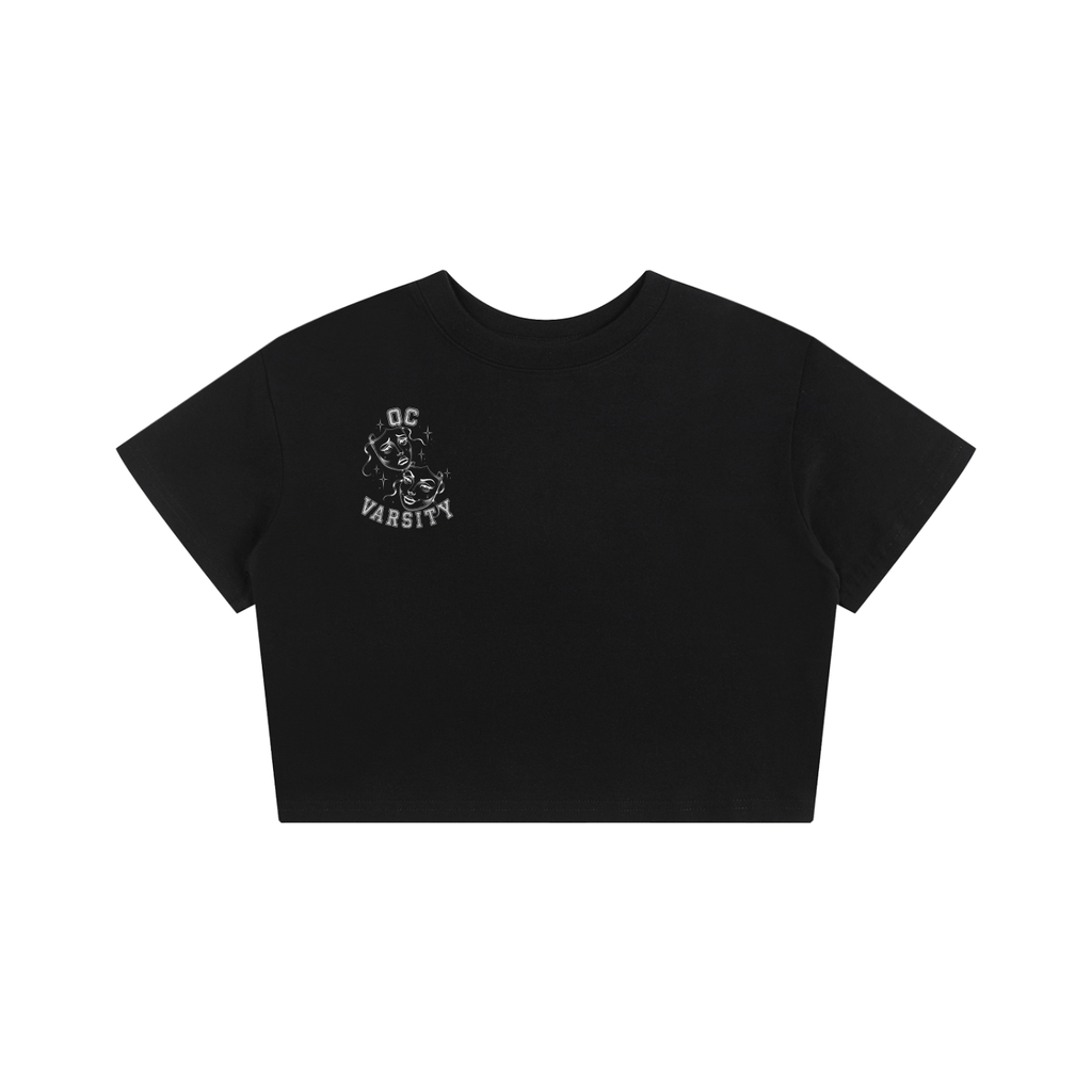 Smile now cry later Black T-shirt- adult womenBaby Tee Seamless T-Shirt - 200 GSM