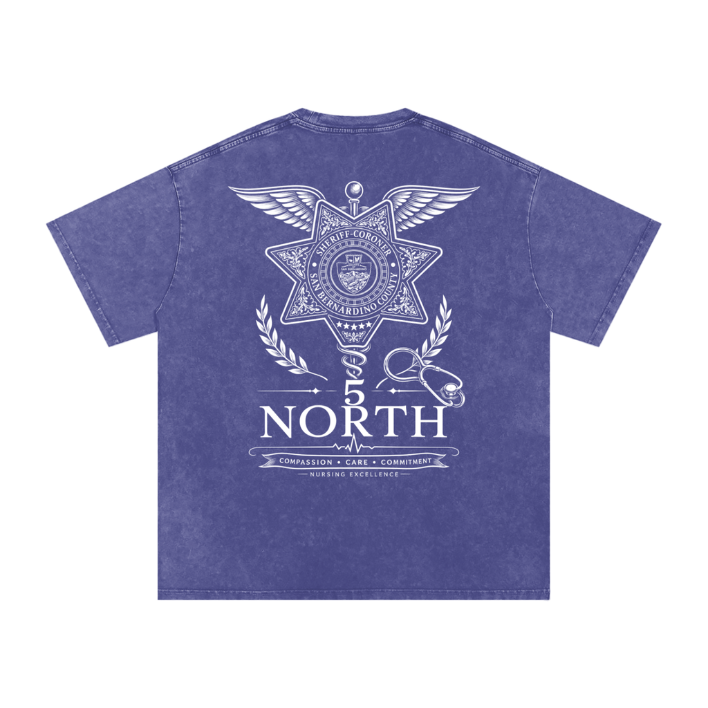 5 North- Snow Washed Oversized Cotton T-Shirt