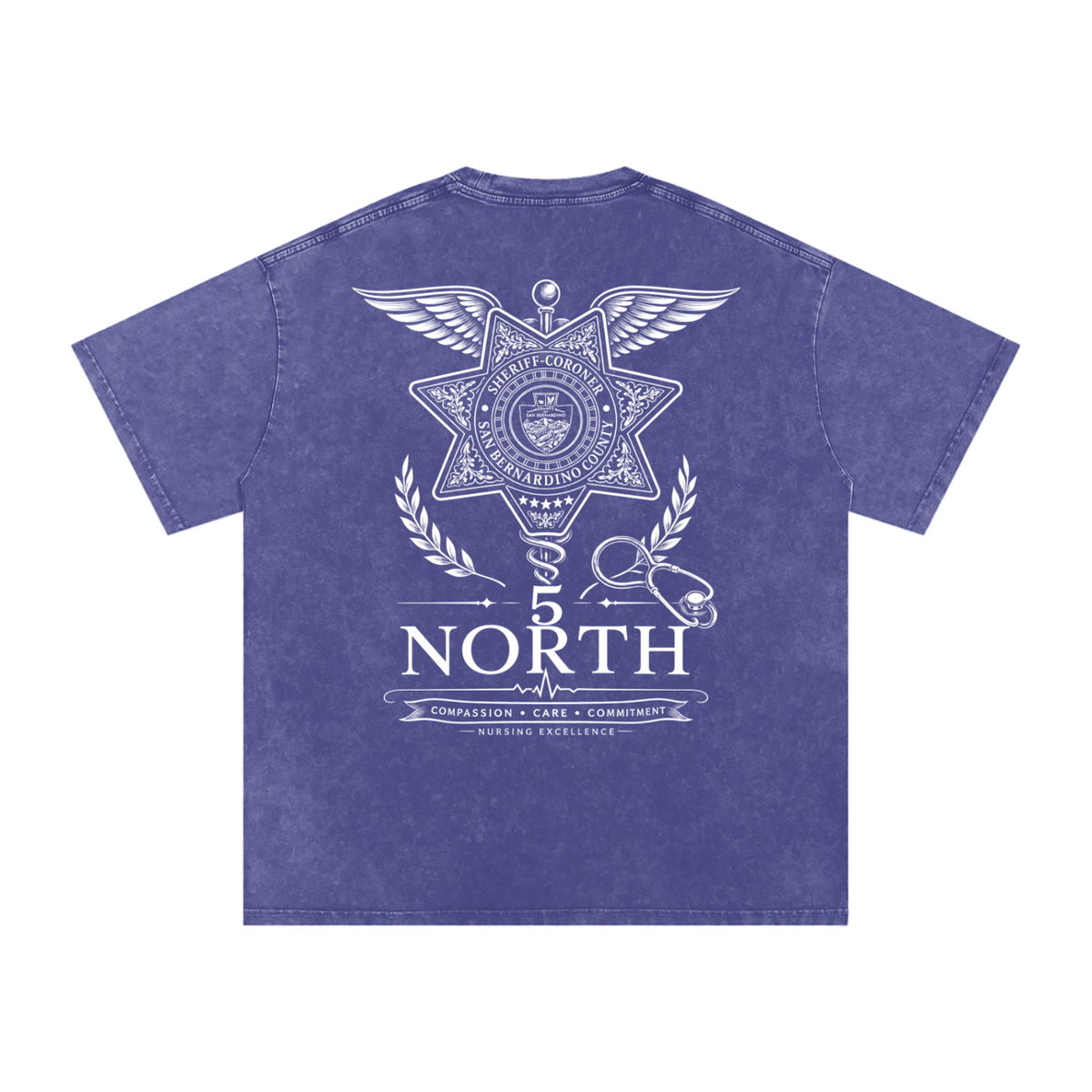 5 North- Snow Washed Oversized Cotton T-Shirt