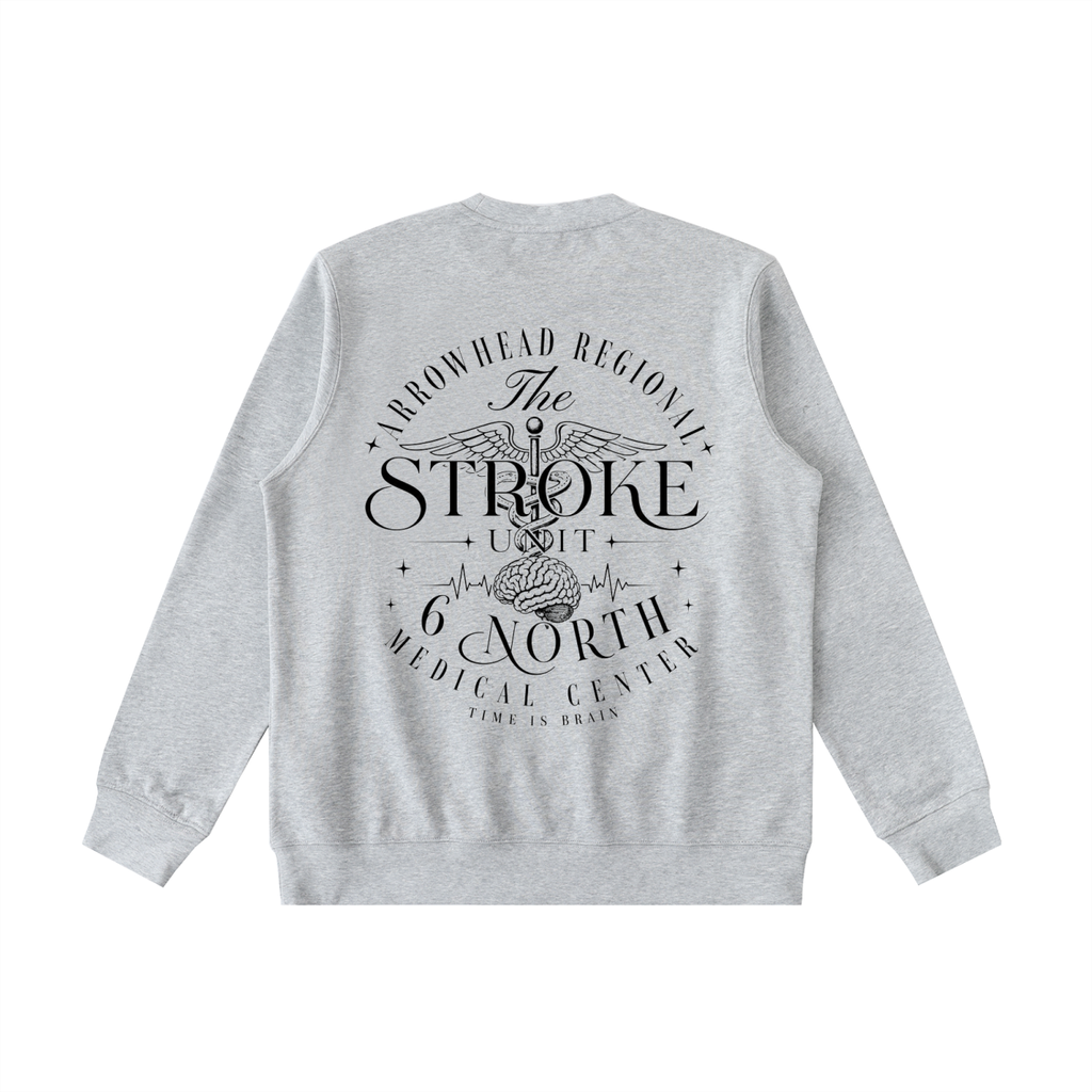 6 North Black Lettering -Essential Heavyweight Crewneck  Sweatshirt