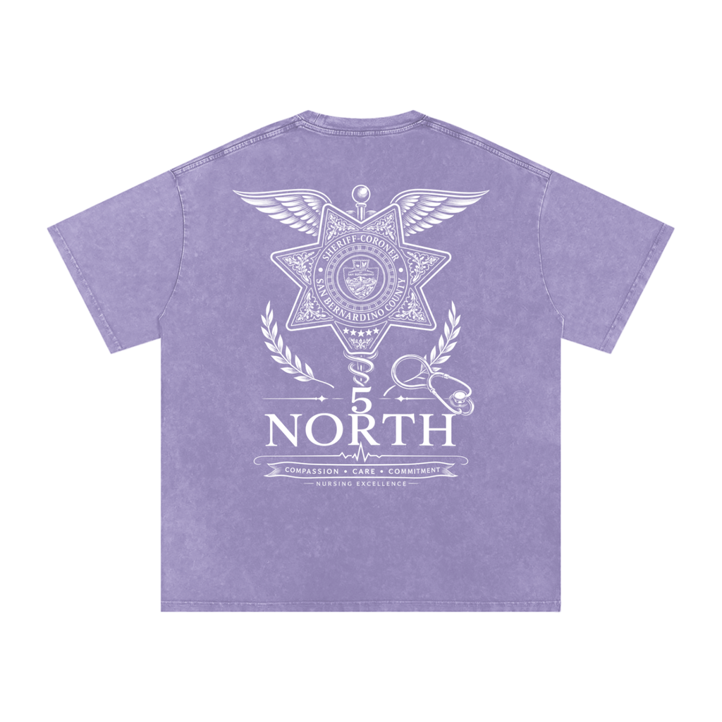 5 North- Snow Washed Oversized Cotton T-Shirt