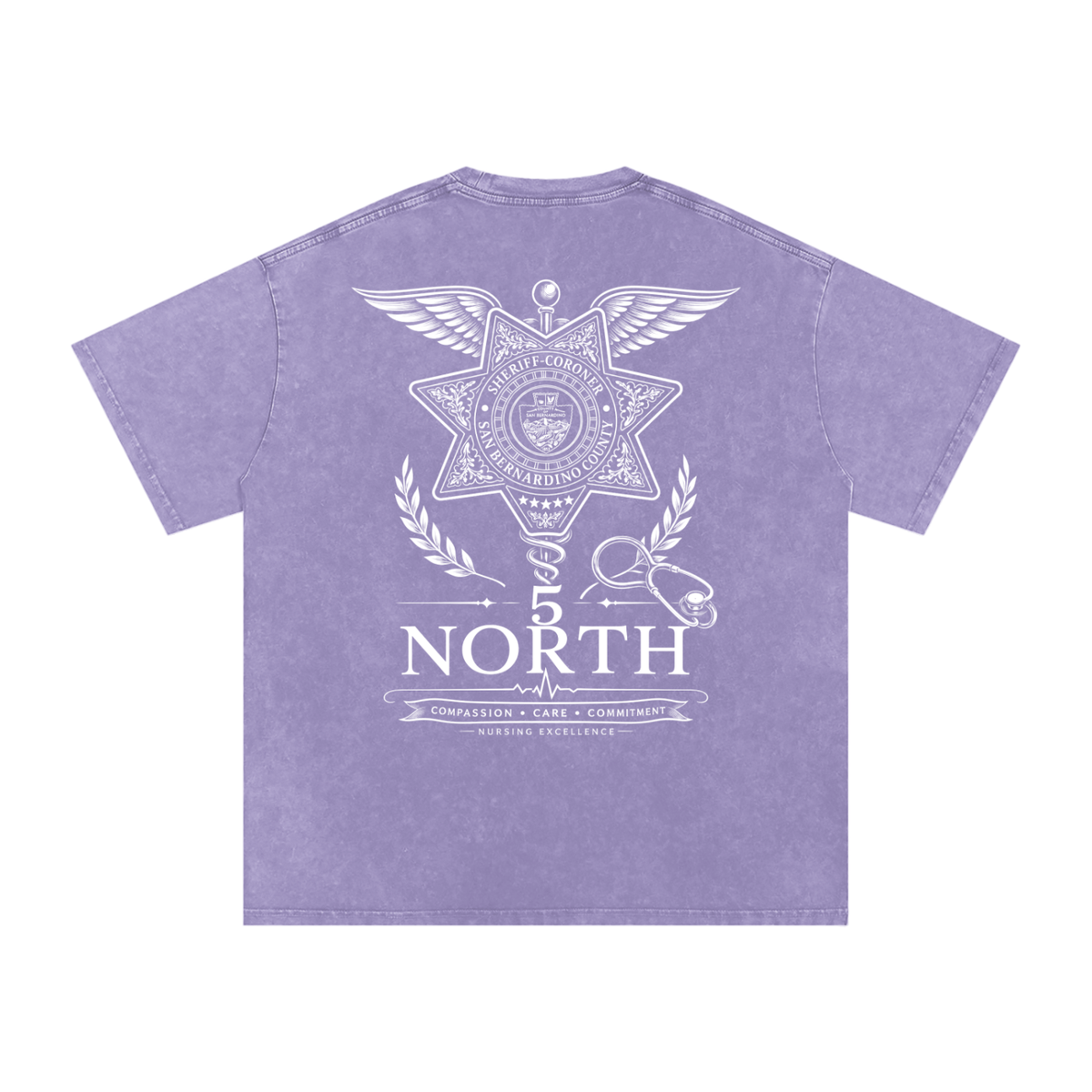 5 North- Snow Washed Oversized Cotton T-Shirt