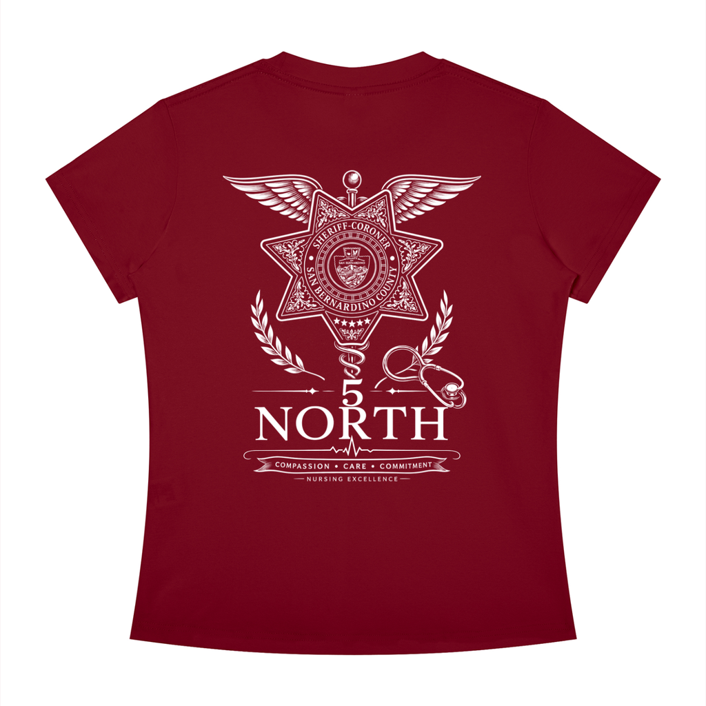 5 North- Women's Slim Fit Crewneck T-Shirt