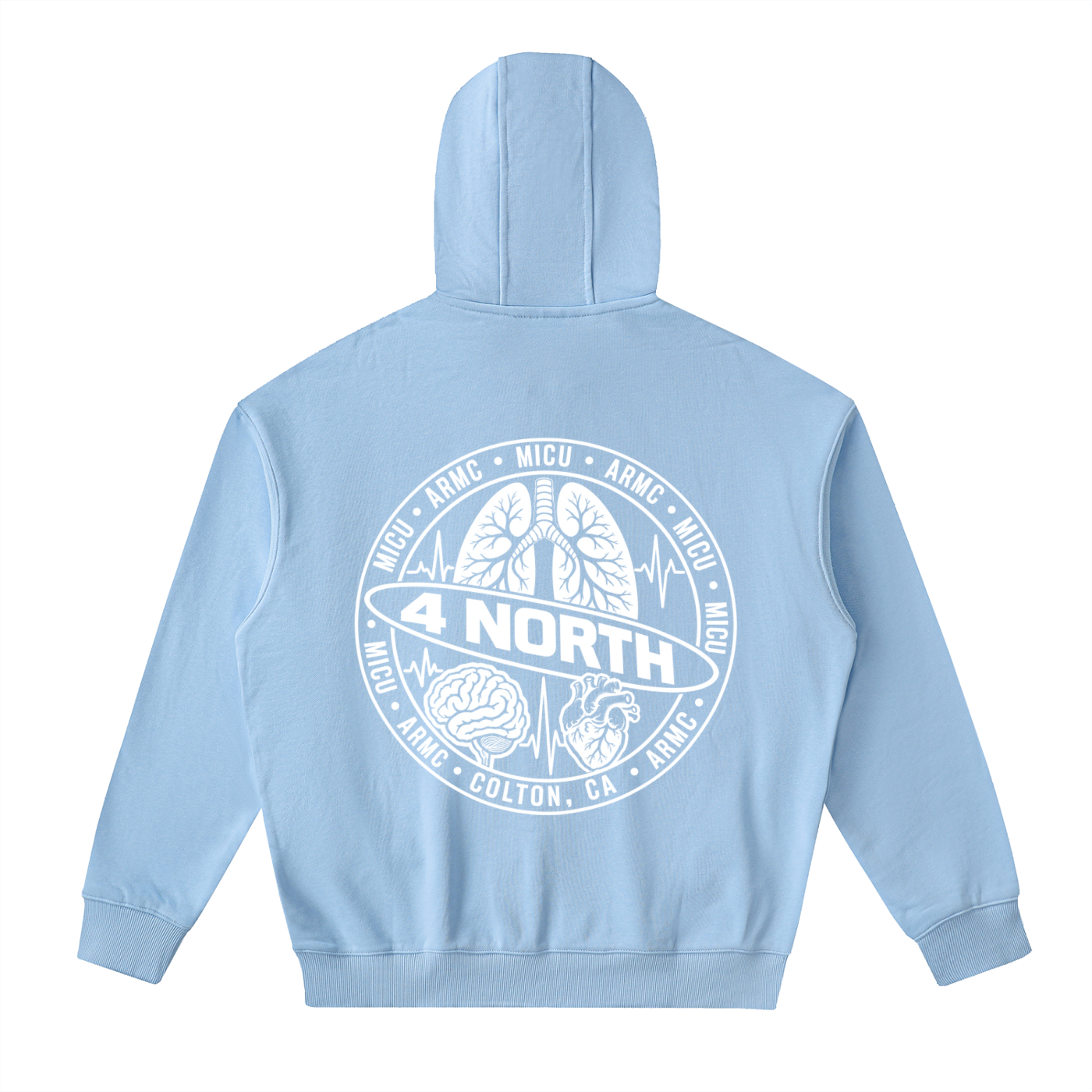 4 North- adult unisex Drop-Shoulder Zip Up Hoodie