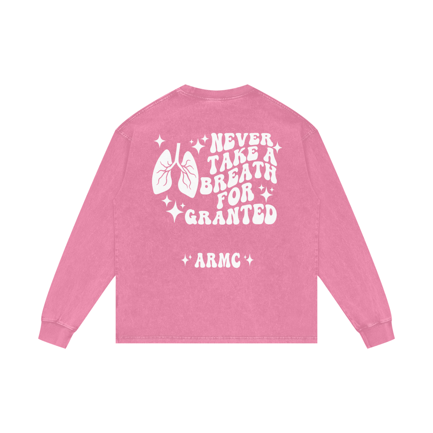 Respiratory Therapy- adult unisex Acid Wash Oversize Long Sleeve T-Shirt