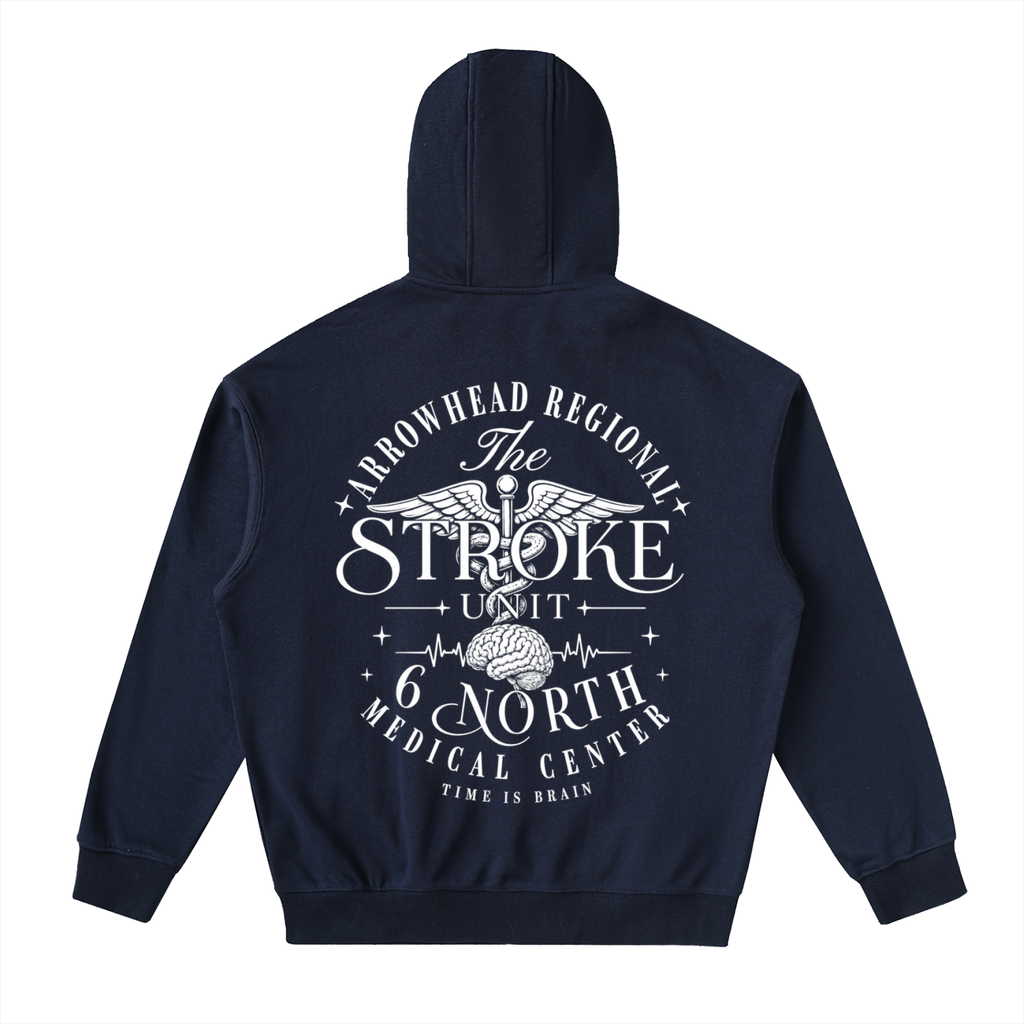 6 North white lettering- adult unisex Drop-Shoulder Zip Up Hoodie