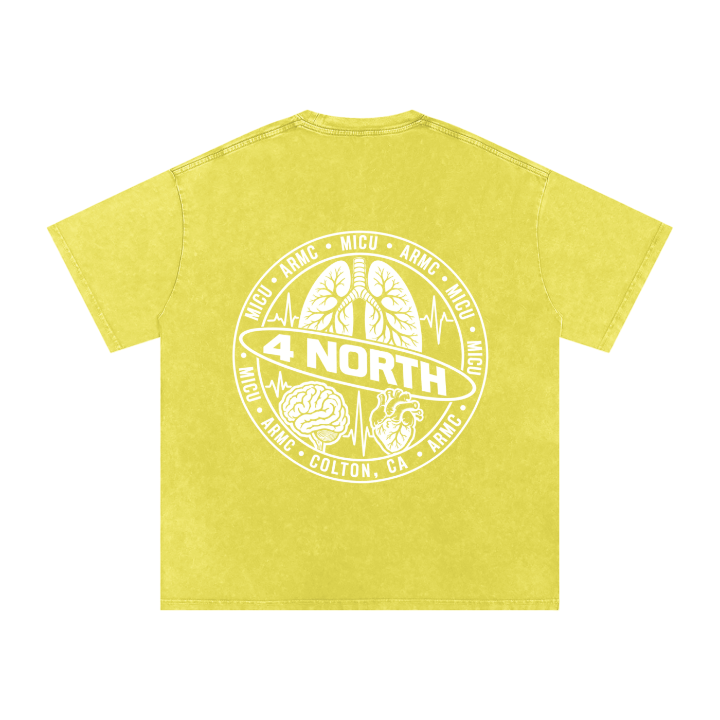 4 North white lettering- adult unisex Snow Washed Oversized Cotton T-Shirt