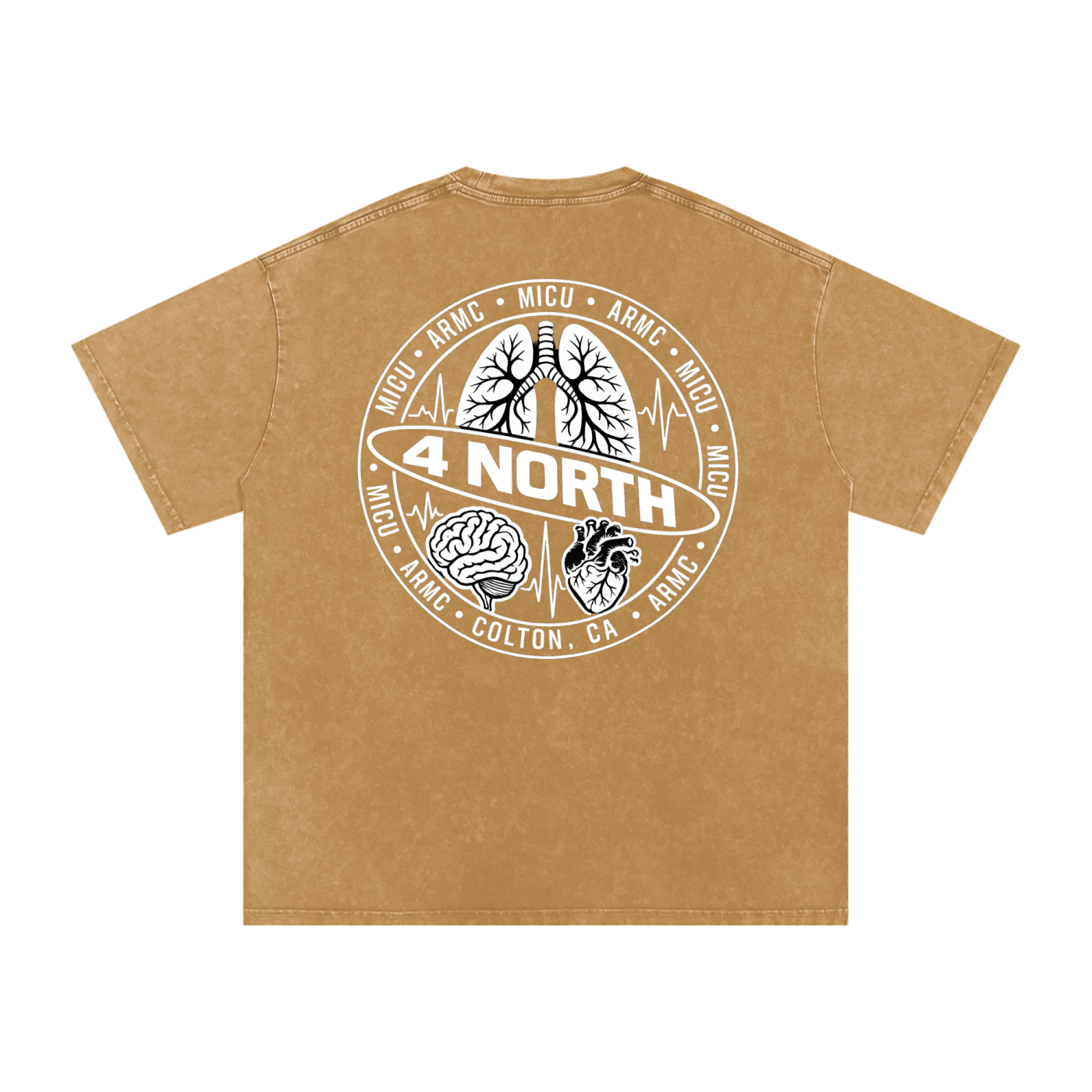 4 North white lettering- adult unisex Snow Washed Oversized Cotton T-Shirt