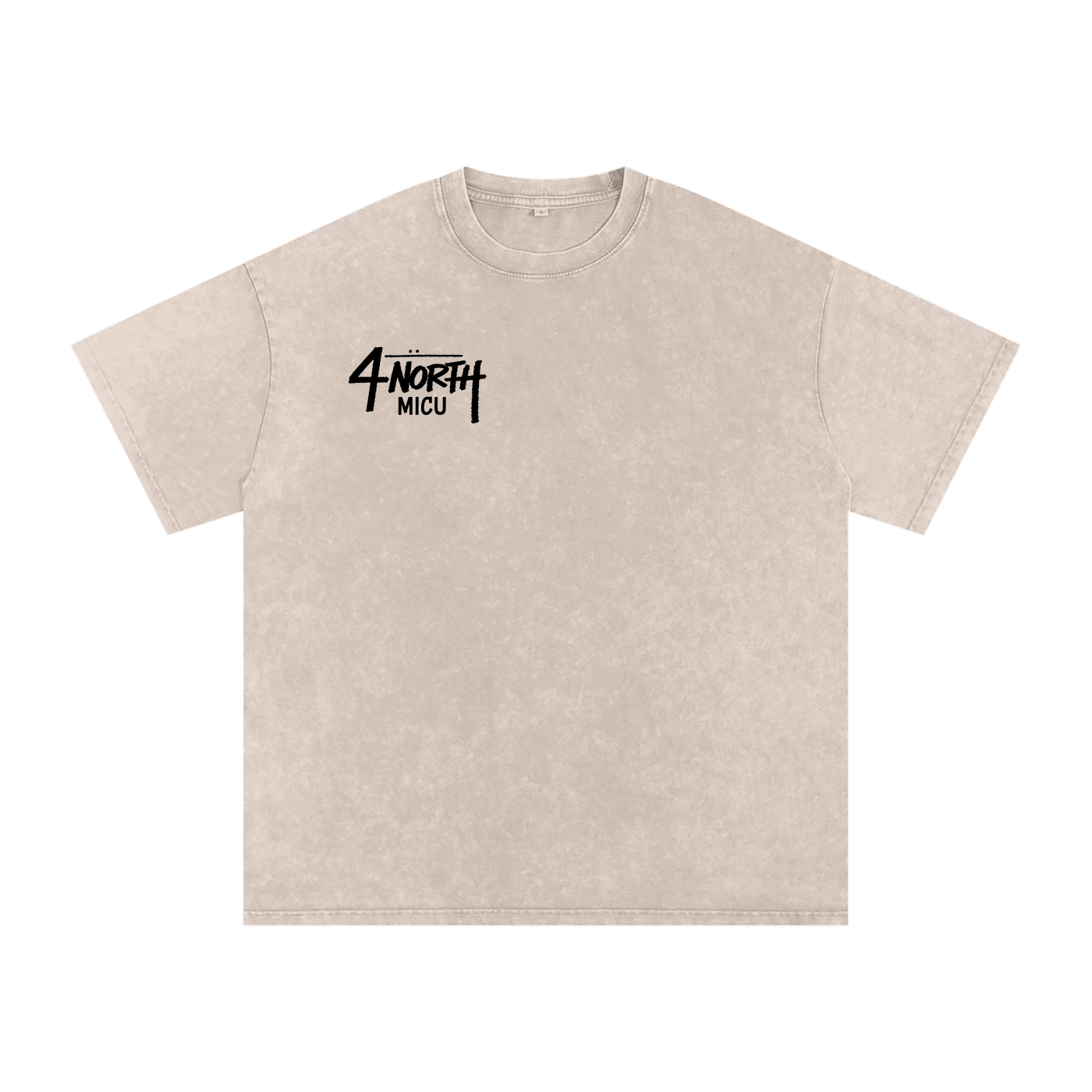 4 North black lettering- adult unisex Snow Washed Oversized Cotton T-Shirt