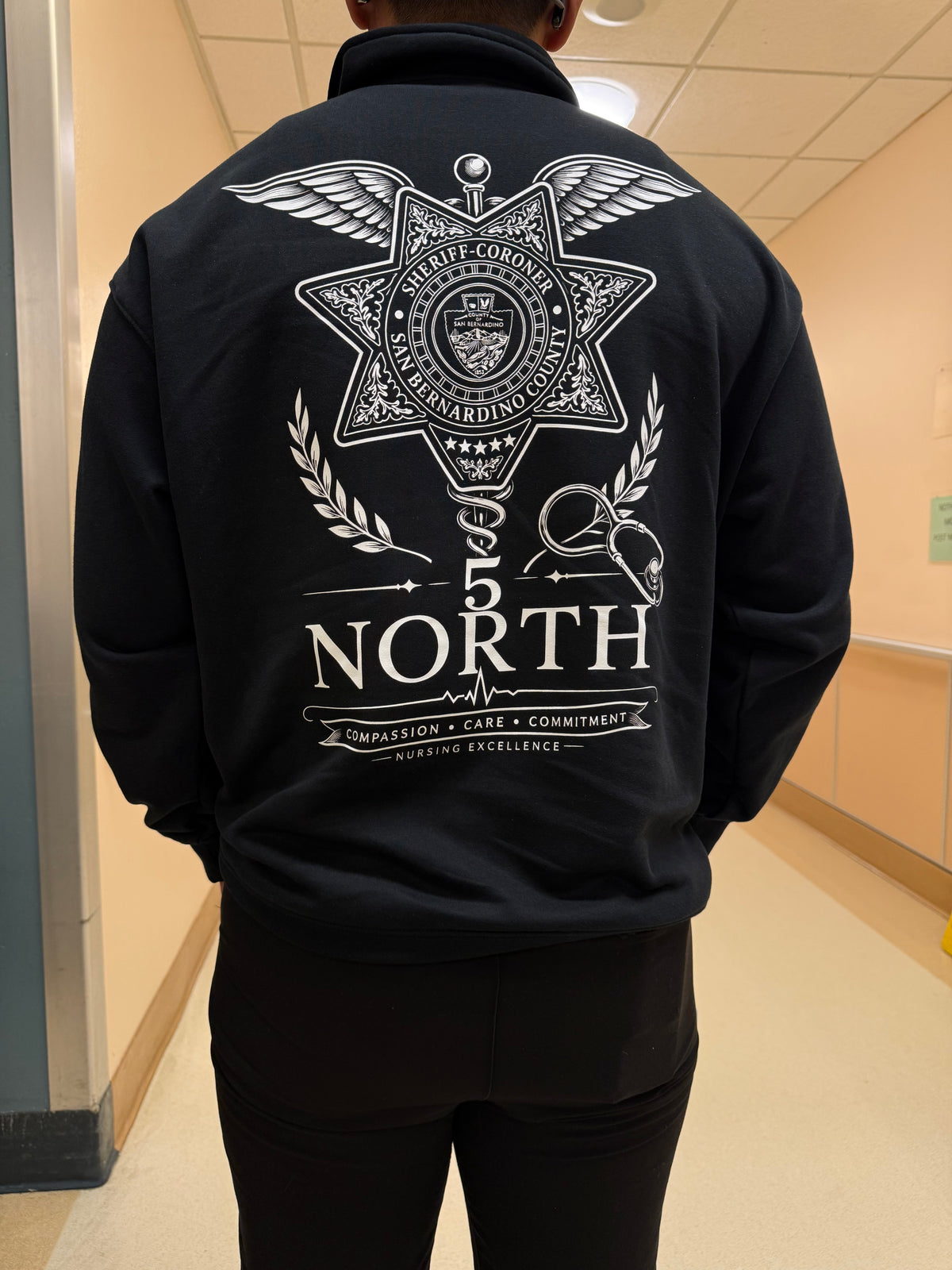 5 North- Quarter-Zip Drop Shoulder Sweatshirt