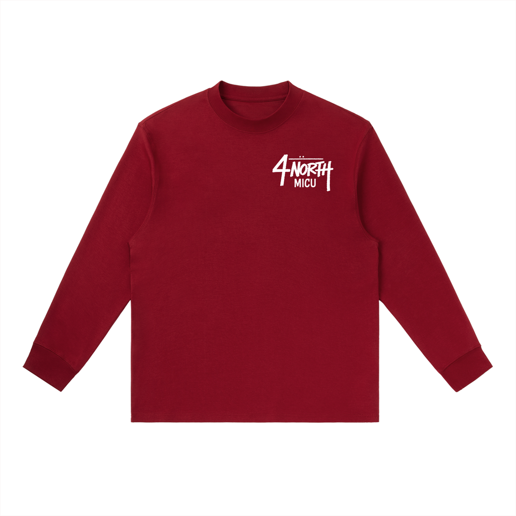 4 North white print- Long-Sleeve T-Shirt