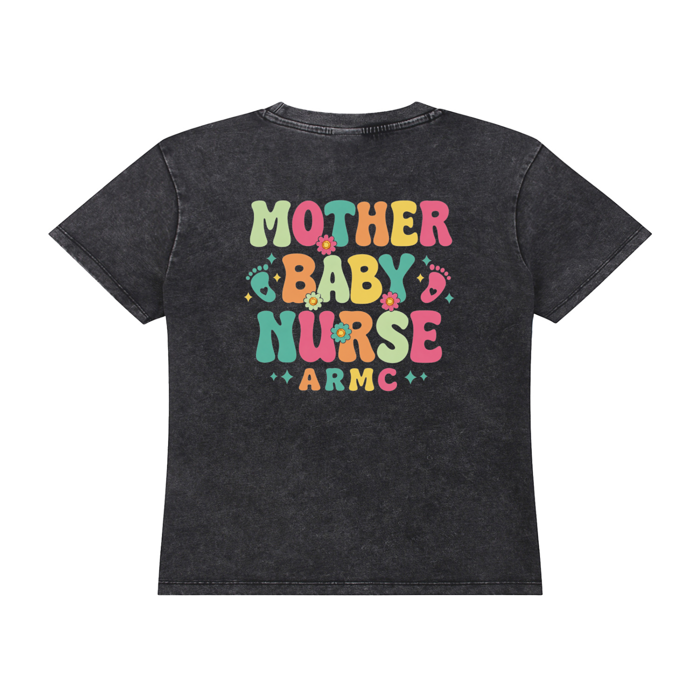 Mother Baby Multicolor- Adult Women Vintage Wash Drop Shoulder T-shirt