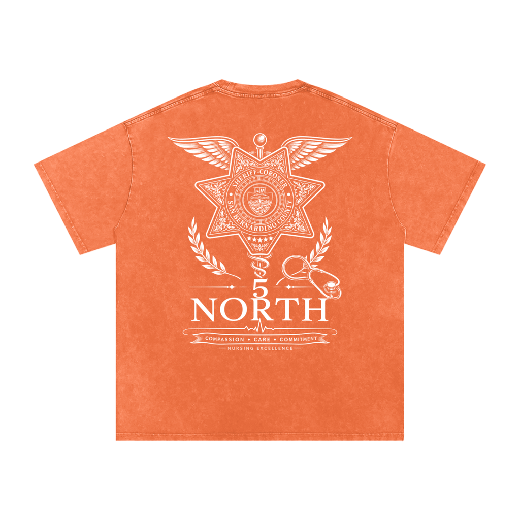 5 North- Snow Washed Oversized Cotton T-Shirt