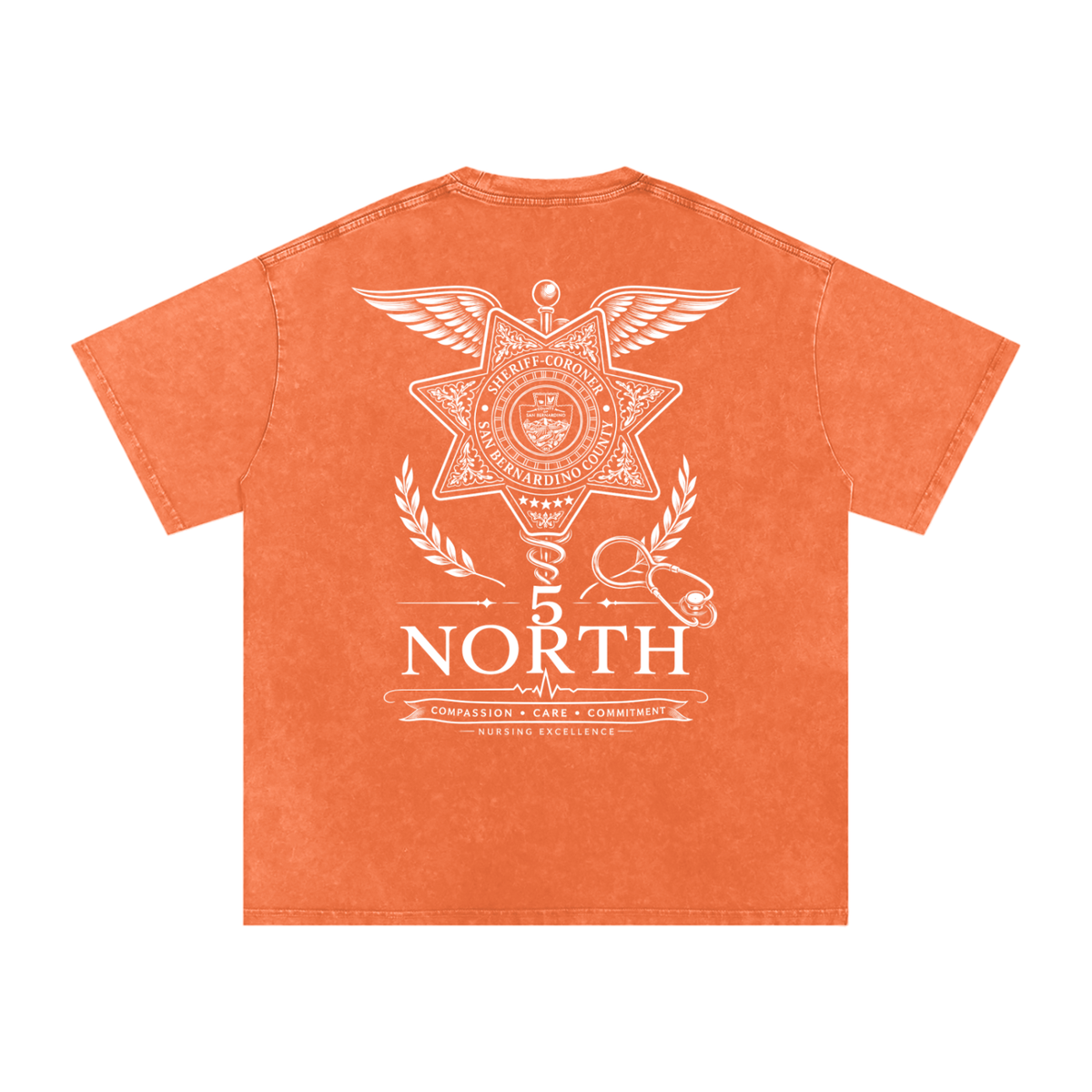 5 North- Snow Washed Oversized Cotton T-Shirt