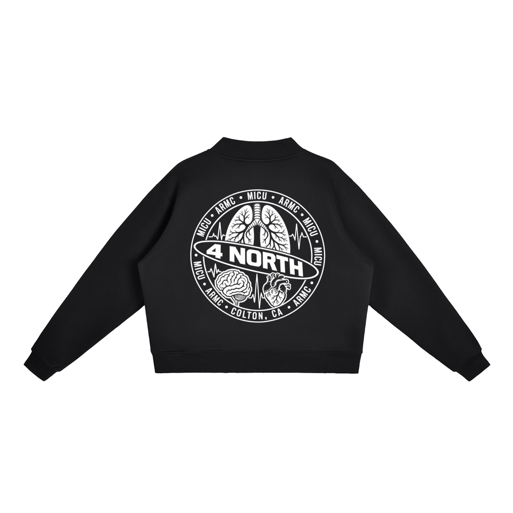 4 North- women’s Essential Fleece Mock-Neck Crew Sweatshirt