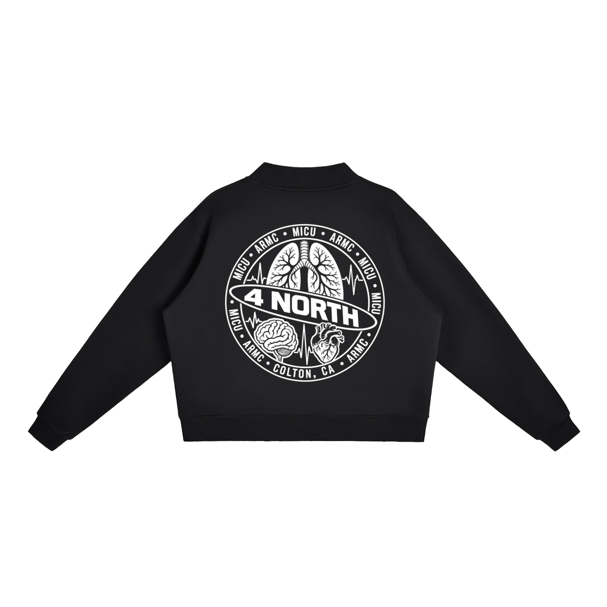 4 North- women’s Essential Fleece Mock-Neck Crew Sweatshirt
