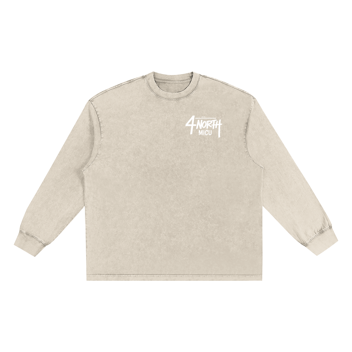 4 North white lettering- adult unisex Snow Washed Frayed Edge T-Shirt