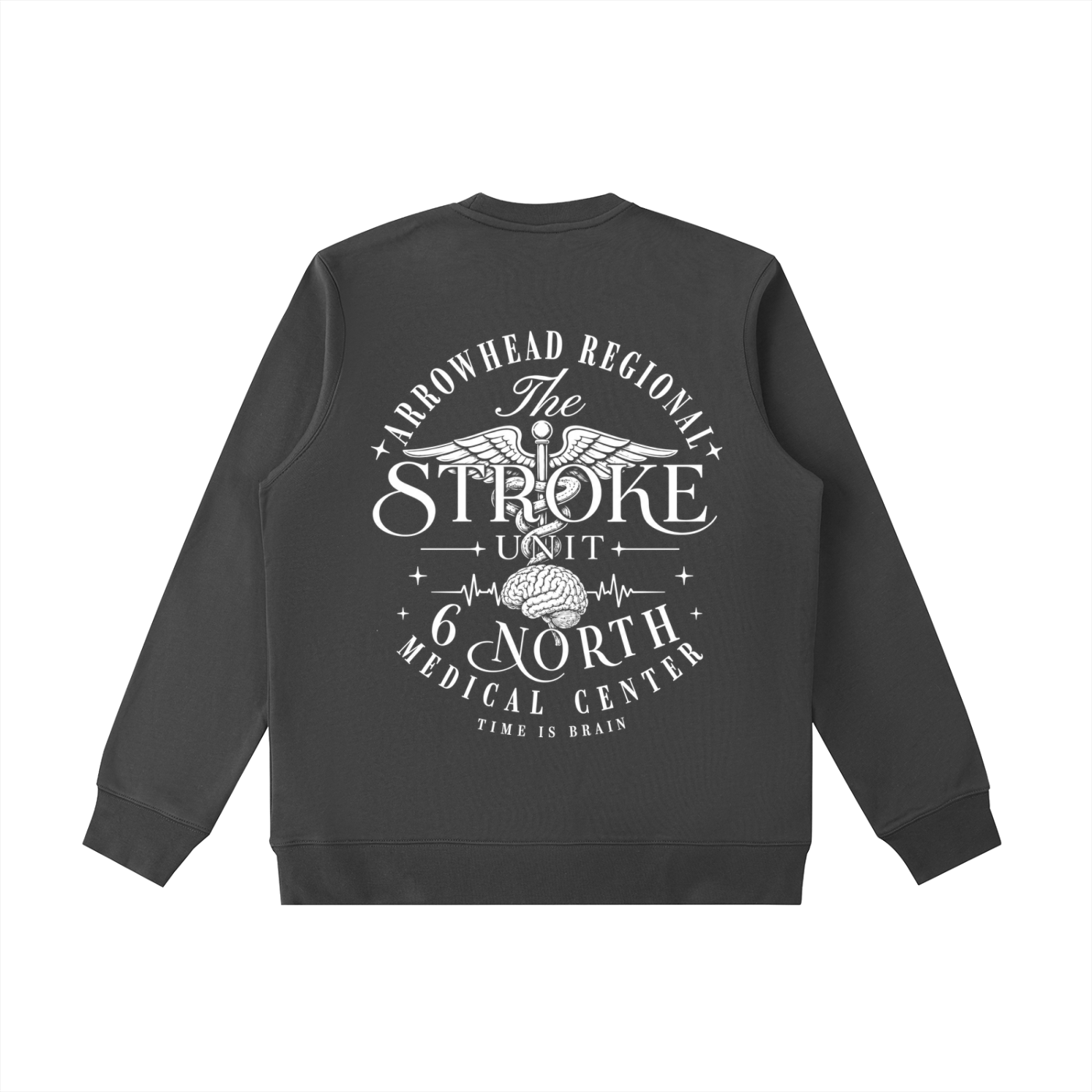 6 North White Lettering - Unisex Essential Heavyweight Crewneck  Sweatshirt