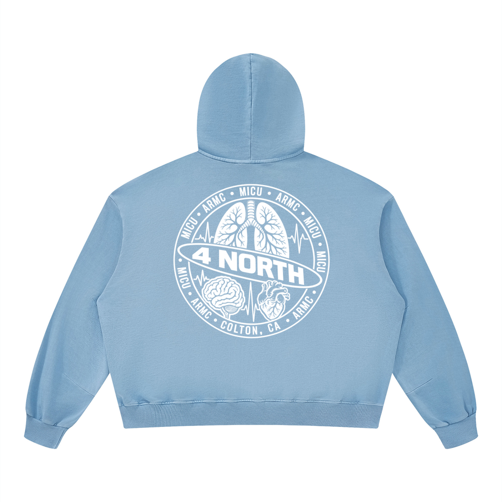 4 North- adult unisex Boxy Vintage Washed Hoodie