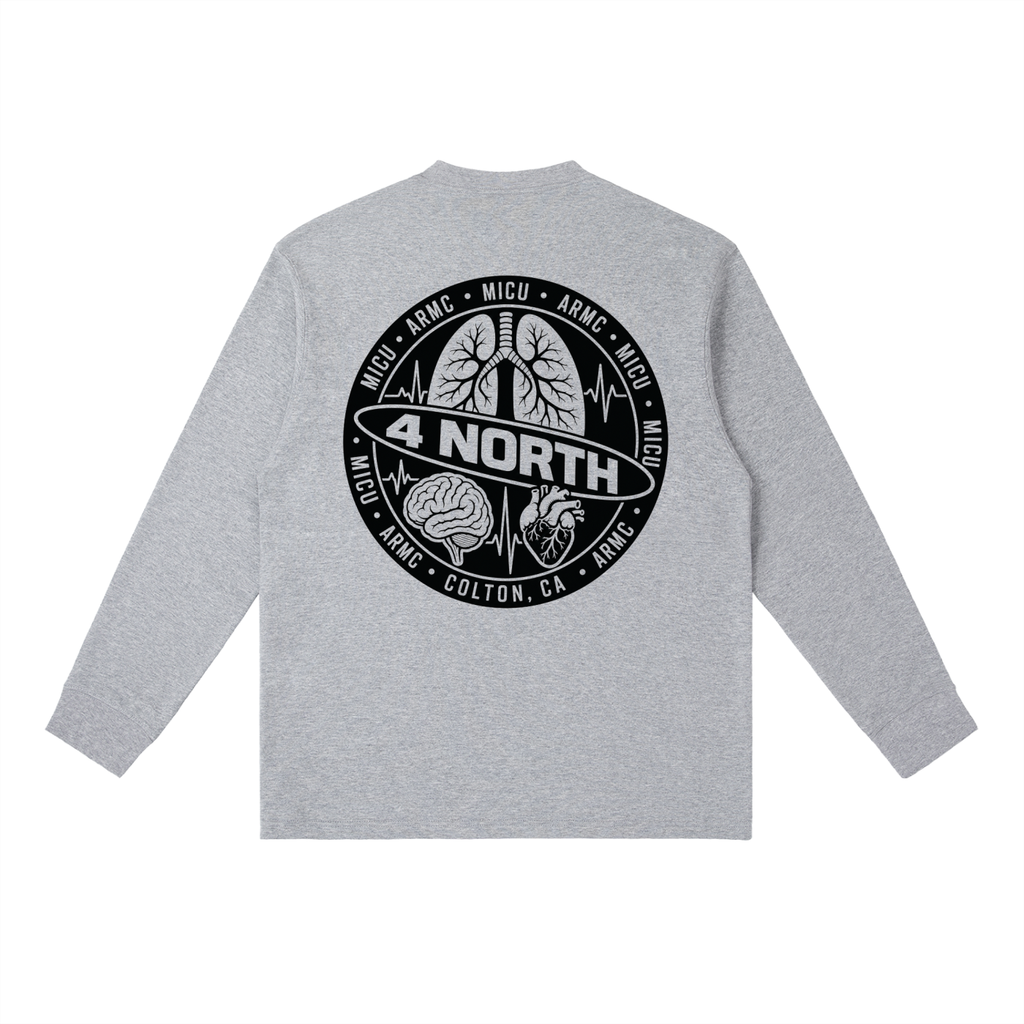 4 North black print- Long-Sleeve T-Shirt