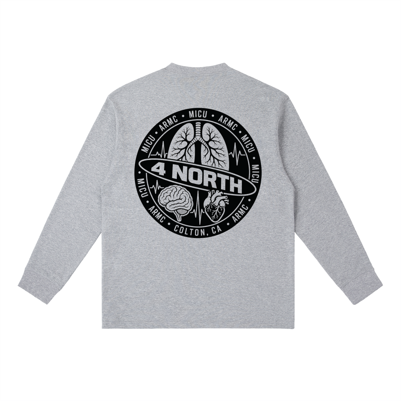 4 North black print- Long-Sleeve T-Shirt