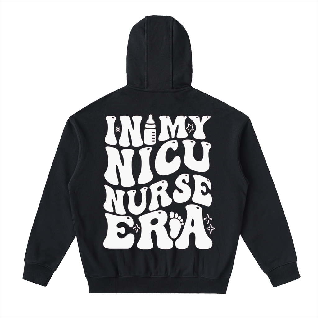 NICU- adult unisex Drop-Shoulder Zip Up Hoodie
