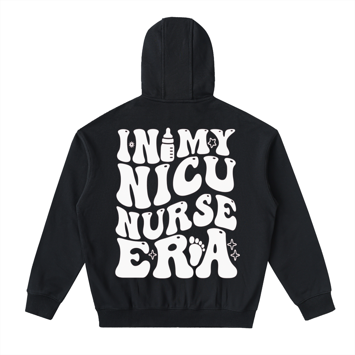 NICU- adult unisex Drop-Shoulder Zip Up Hoodie