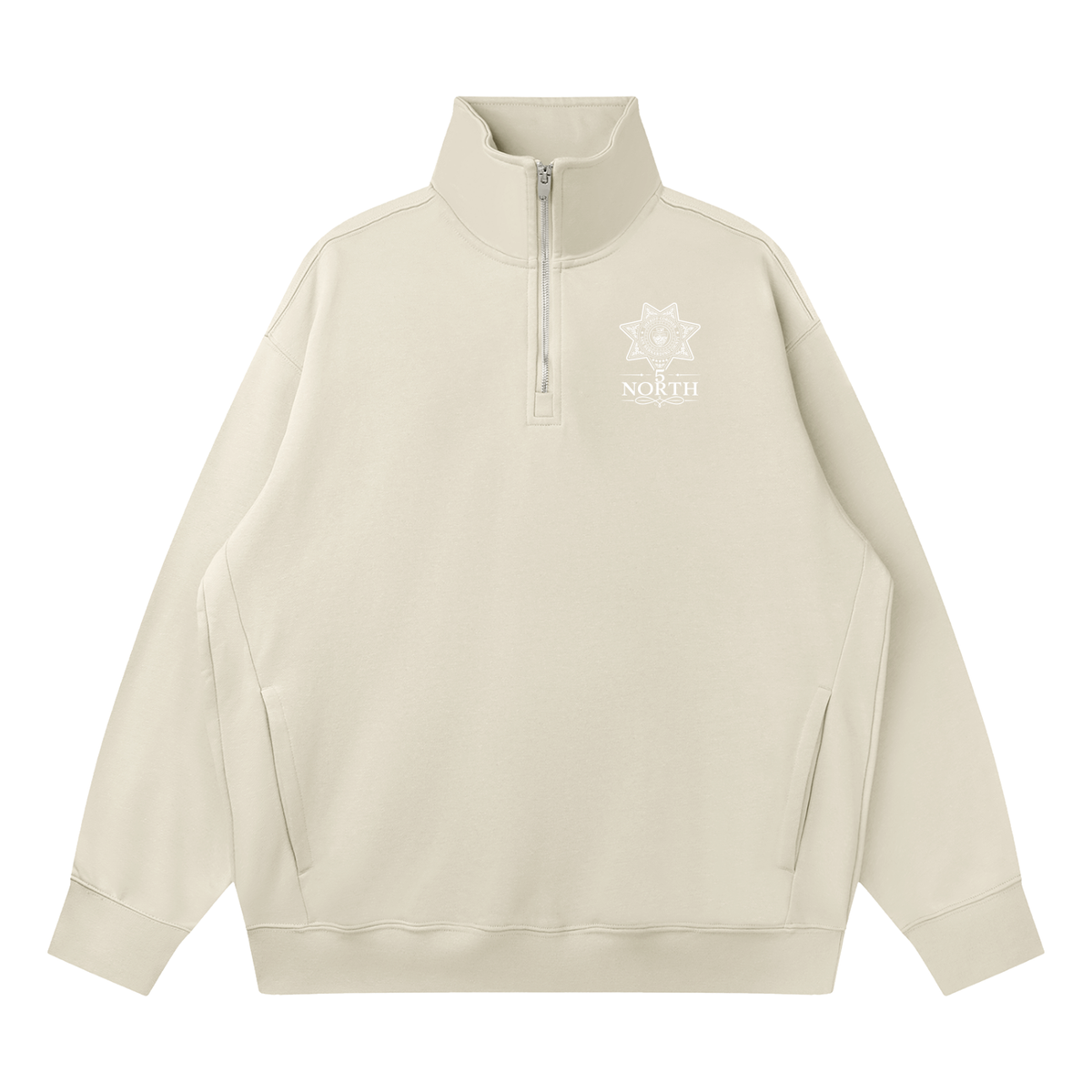 5 North- Quarter-Zip Drop Shoulder Sweatshirt