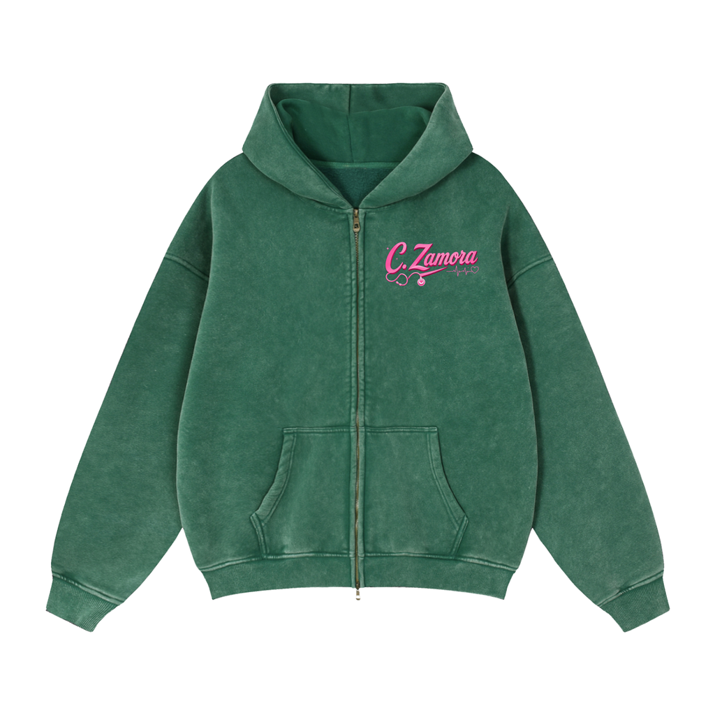 NURSING- Zip-Through Boxy Fleece Hoodie