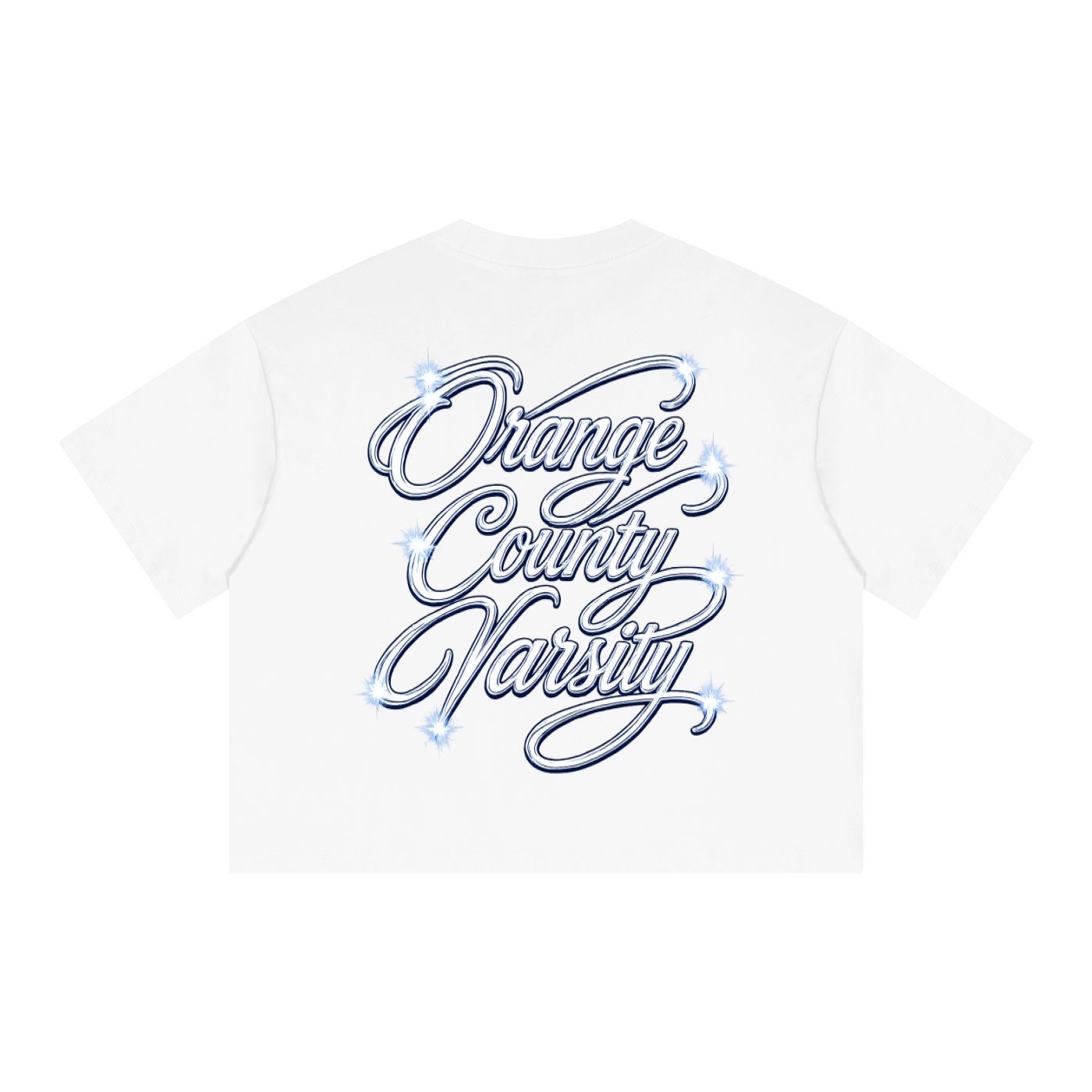 OC Varsity shiny - adult unisex Boxy Drop Shoulder Crop T-Shirt
