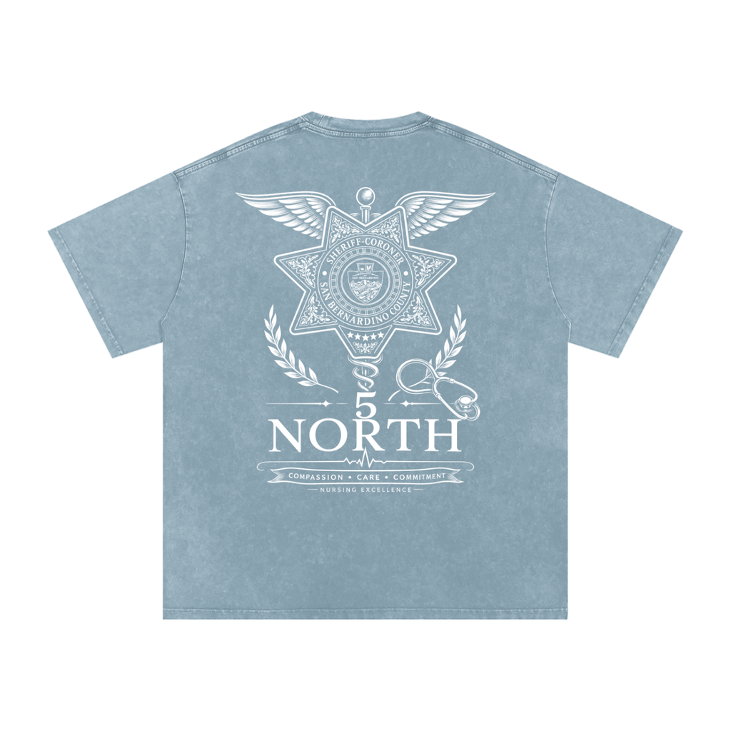 5 North- Snow Washed Oversized Cotton T-Shirt
