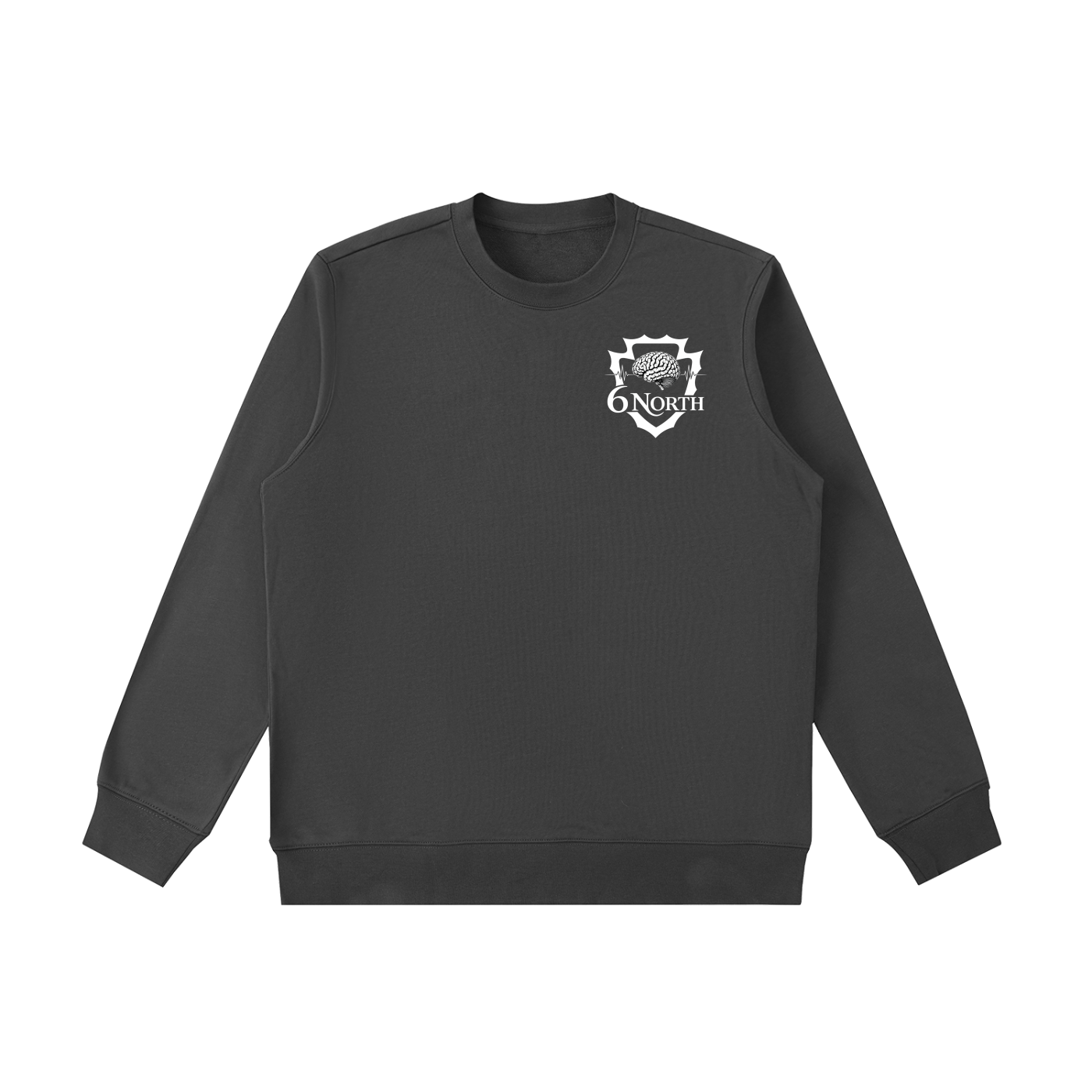 6 North White Lettering - Unisex Essential Heavyweight Crewneck  Sweatshirt