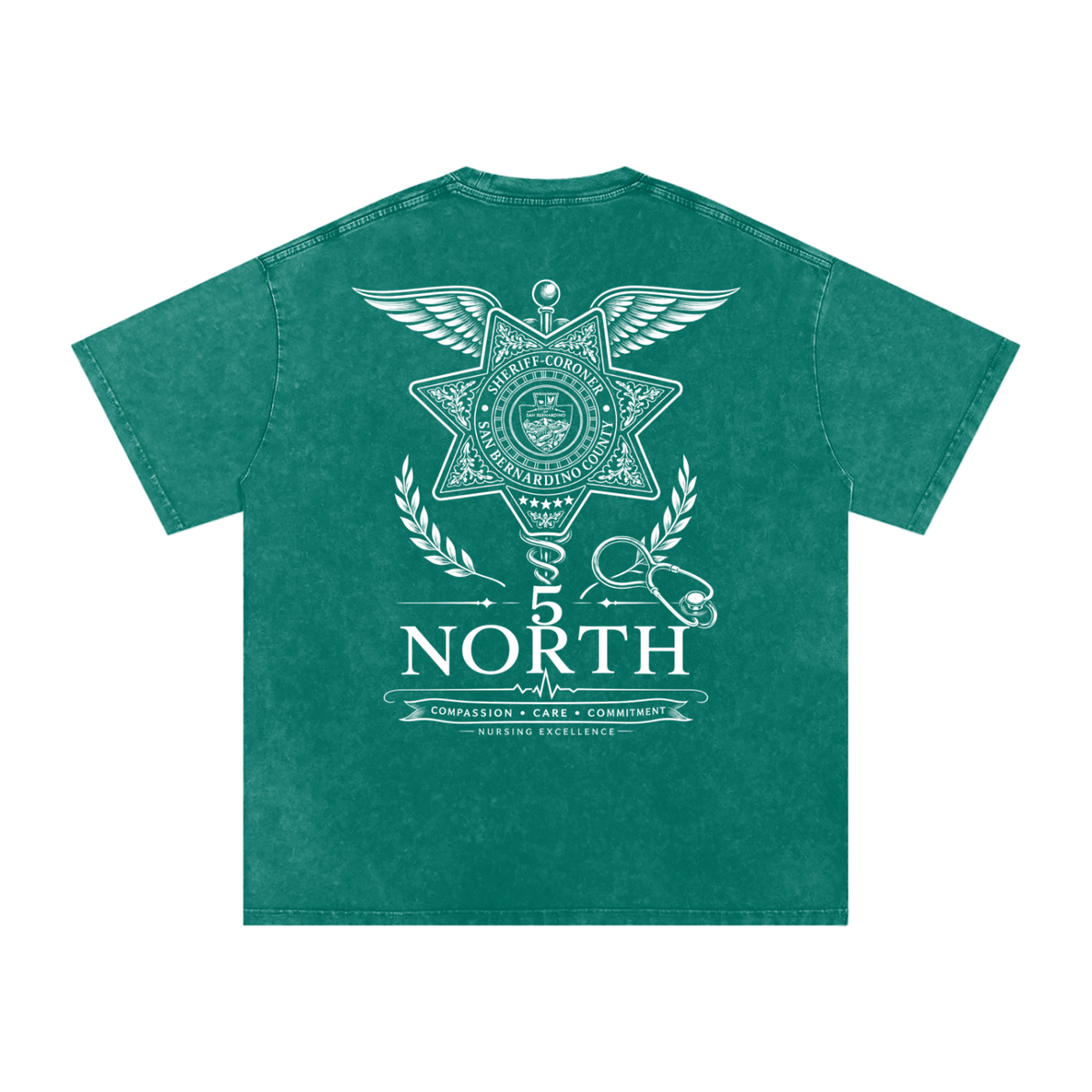 5 North- Snow Washed Oversized Cotton T-Shirt