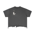Angel Betty OC VARSITY- adult unisex Vintage Wash Boxy Distressed Hem T-Shirt