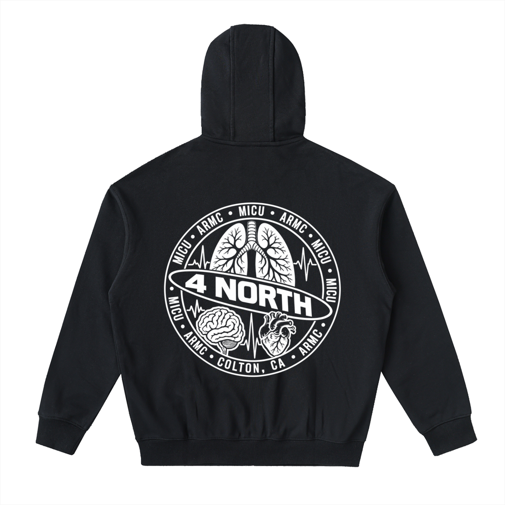 4 North- adult unisex Drop-Shoulder Zip Up Hoodie