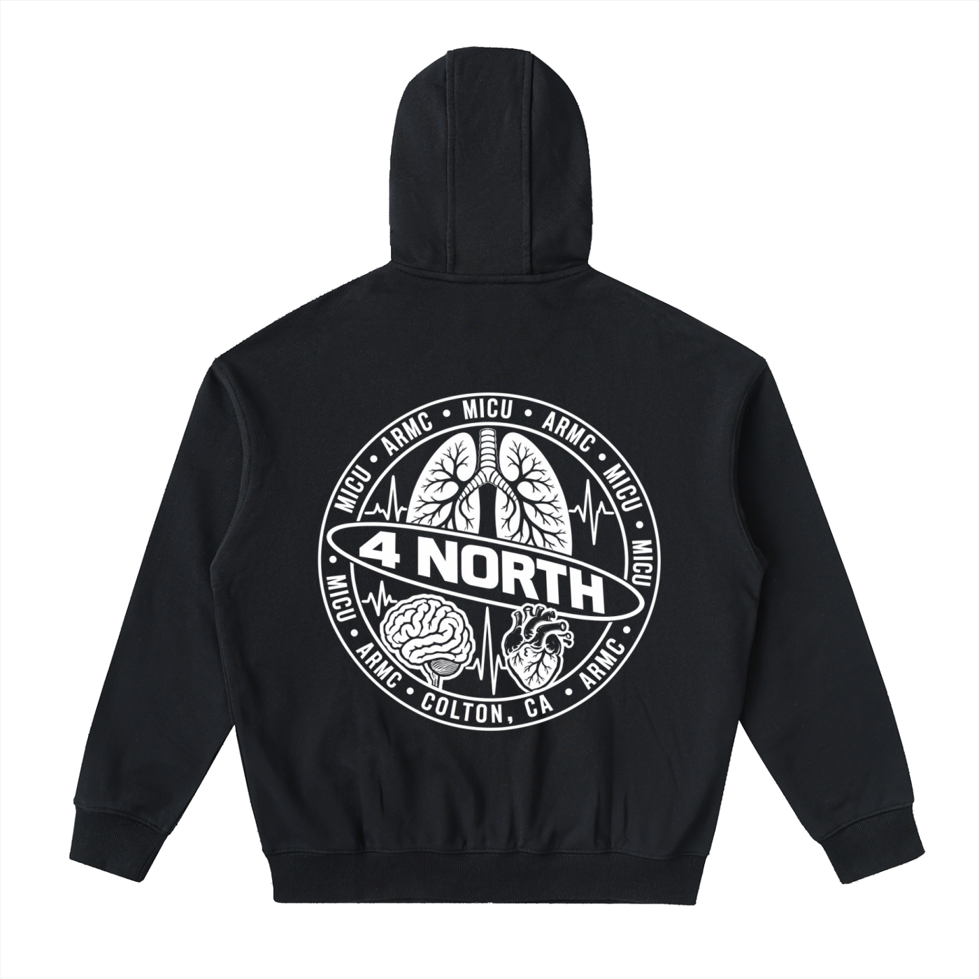 4 North- adult unisex Drop-Shoulder Zip Up Hoodie
