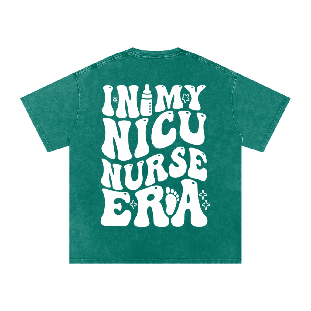 NICU- adult unisex Snow Washed Oversized Cotton T-Shirt