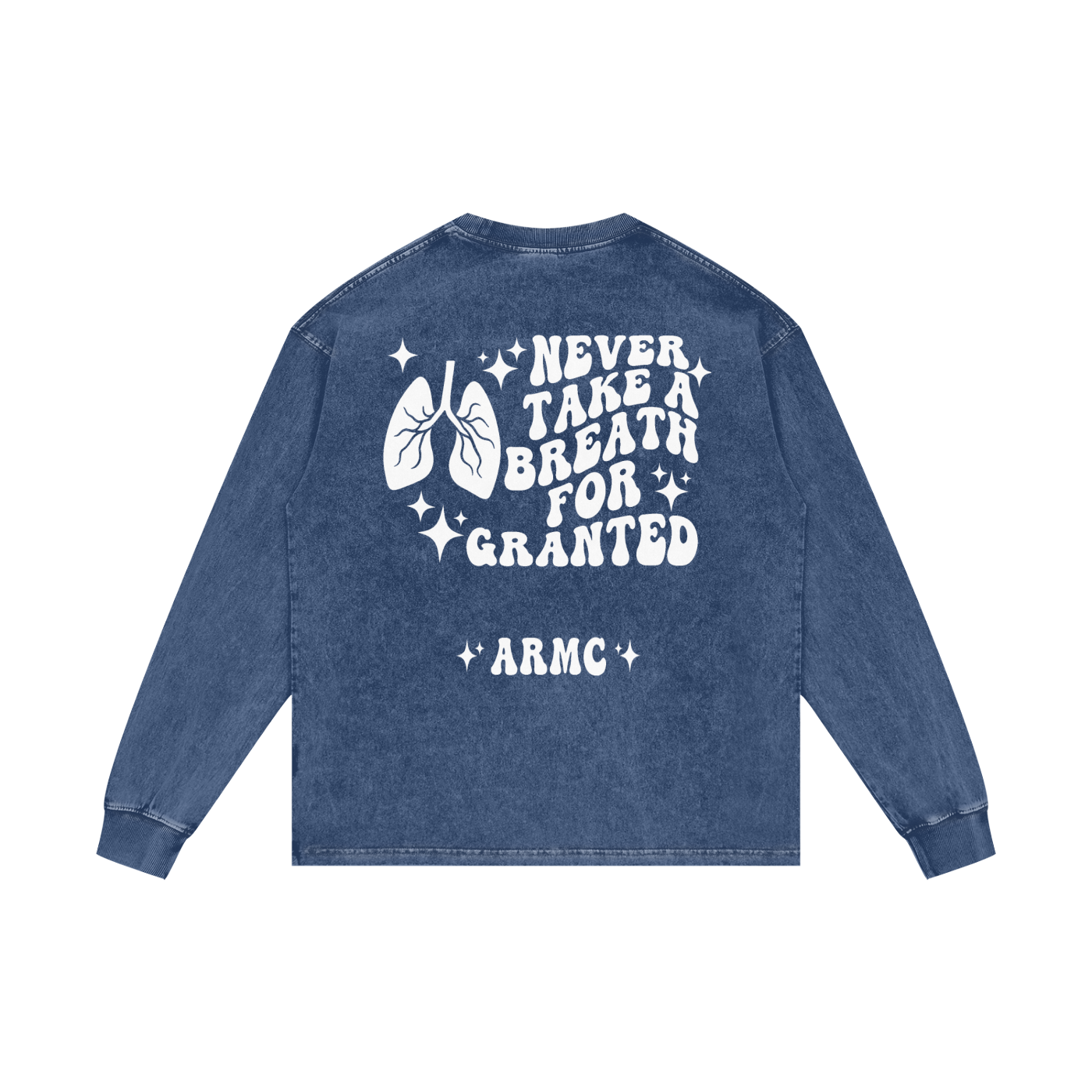 Respiratory Therapy- adult unisex Acid Wash Oversize Long Sleeve T-Shirt