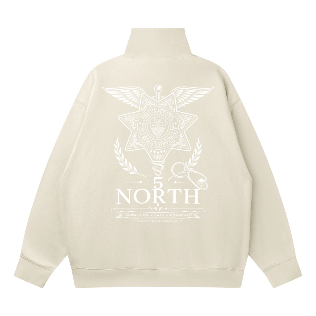 5 North- Quarter-Zip Drop Shoulder Sweatshirt