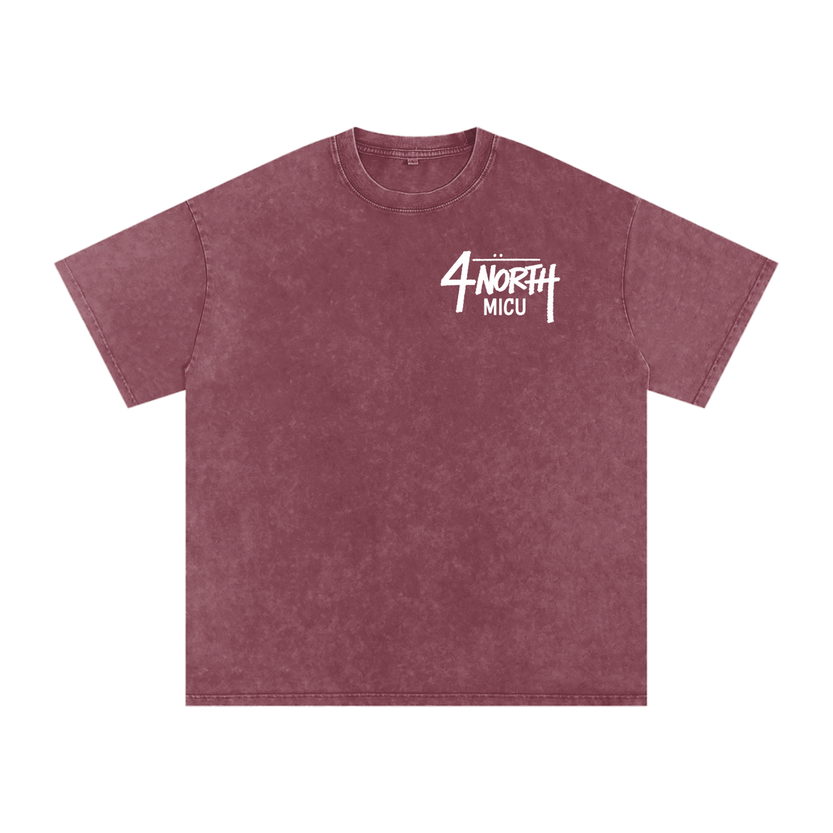 4 North white lettering- adult unisex Snow Washed Oversized Cotton T-Shirt