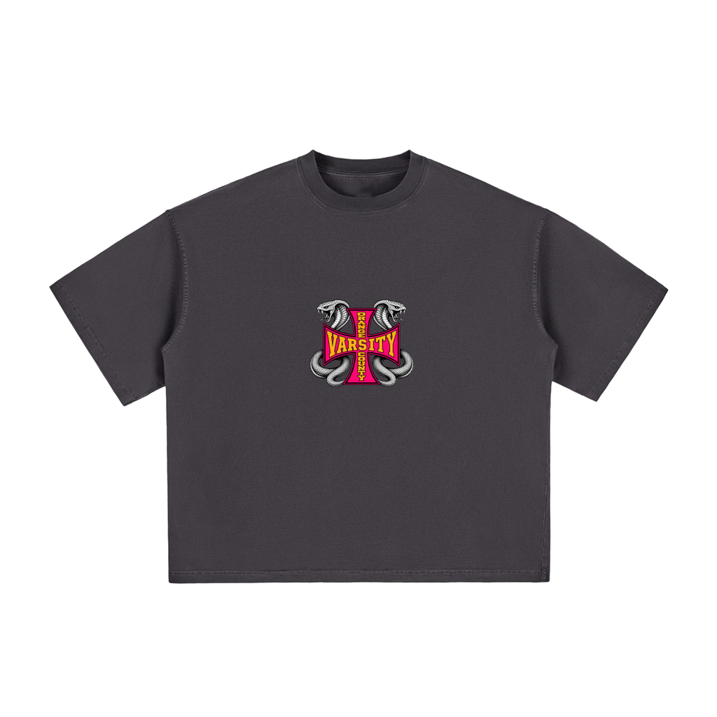 OC Varsity Snake Choppers - adult unisex Vintage Washed Boxy T-Shirt