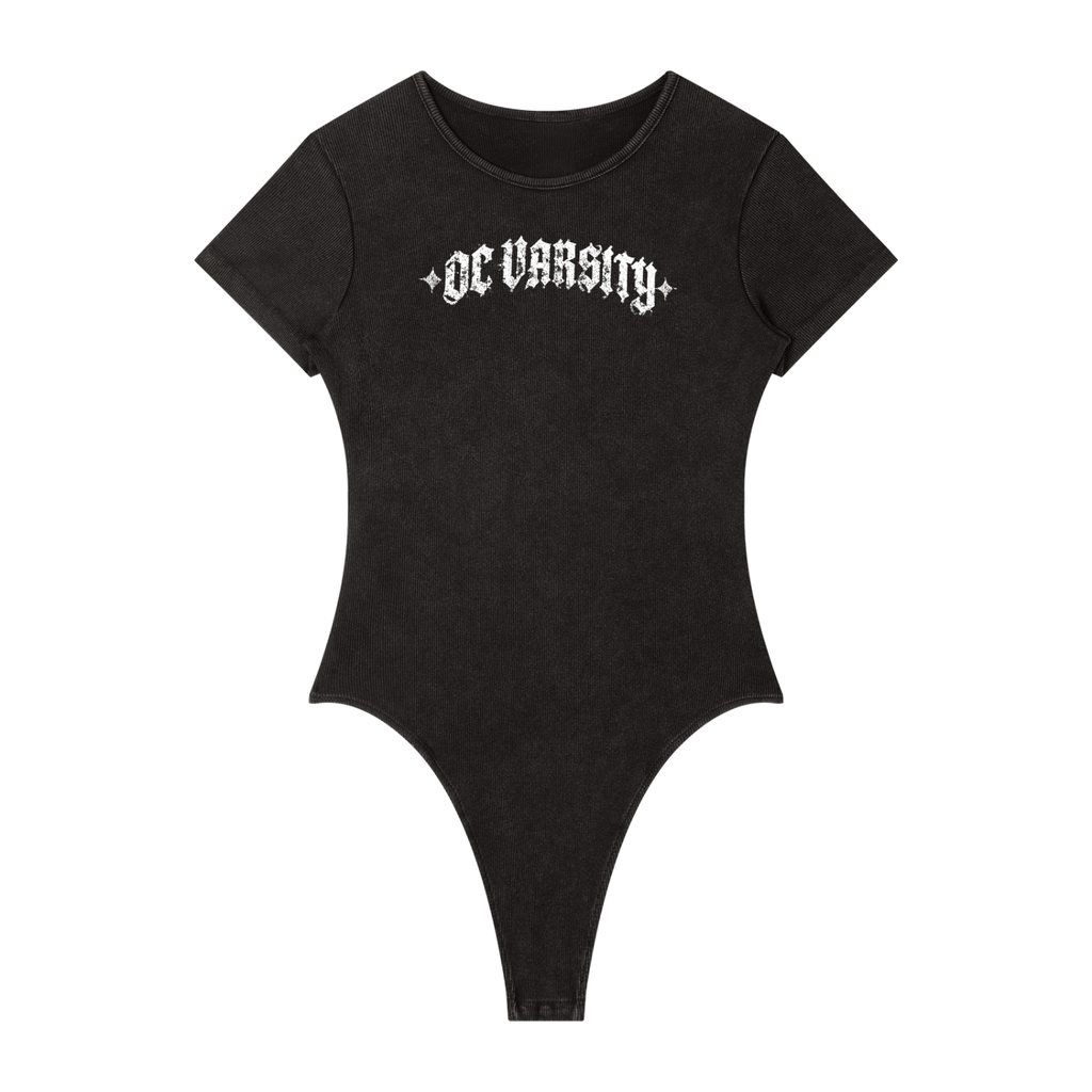 OC Varsity- Women's Mineral Wash Crewneck Bodysuit