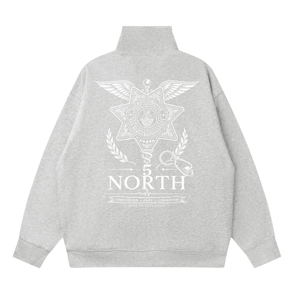 5 North- Quarter-Zip Drop Shoulder Sweatshirt