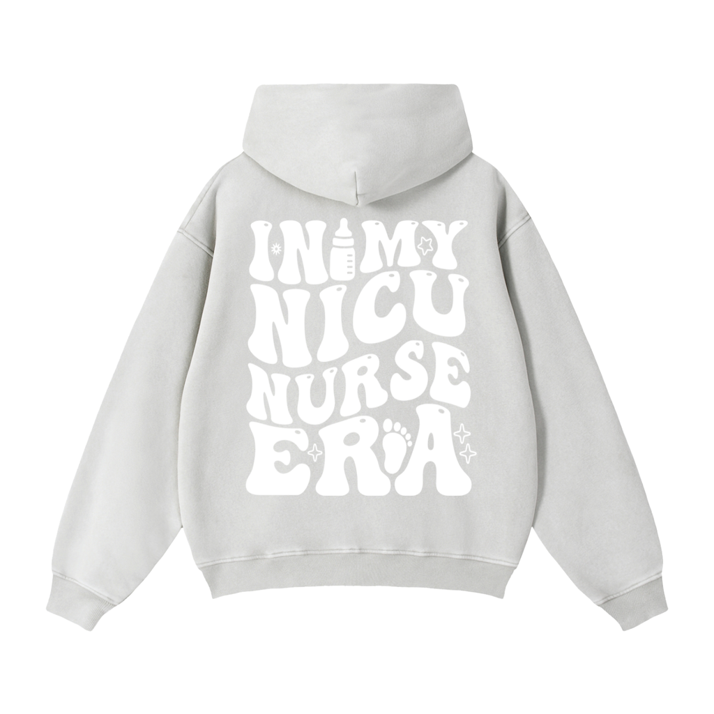NICU- adult unisex Zip-Through Boxy Fleece Hoodie