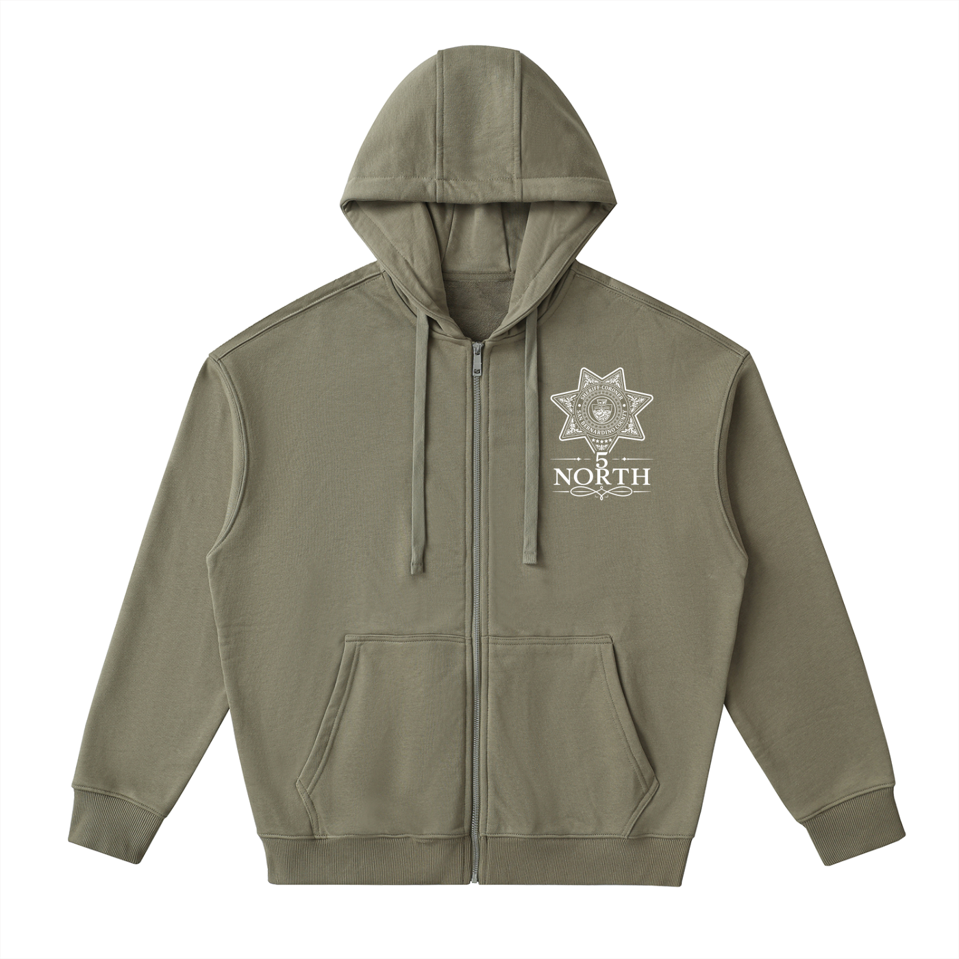 5 North- adult unisex Drop Zip Up Hoodie